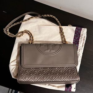Tory Burch gray crossbody
